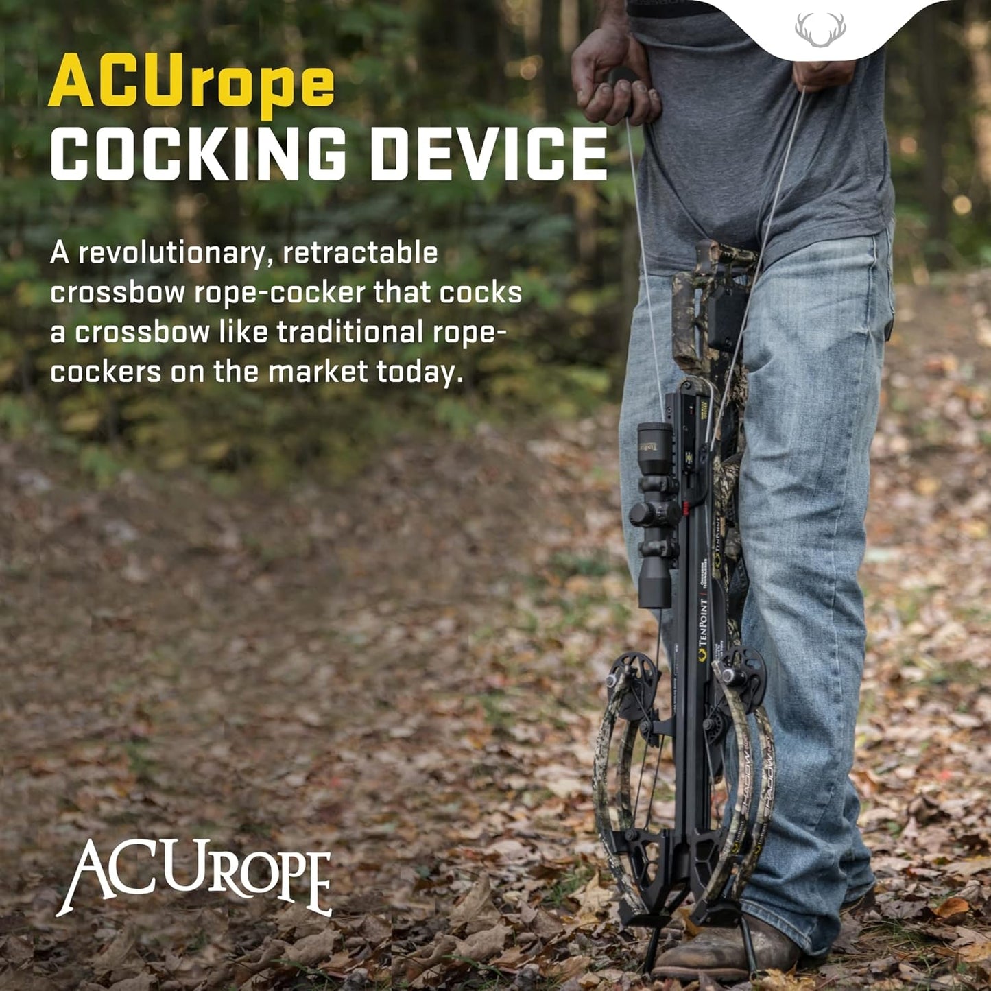 TenPoint ACUrope - Portable, Retractable Crossbow Cocking Device - Not Compatible with Ultra-Narrow or Reverse-Draw Crossbows