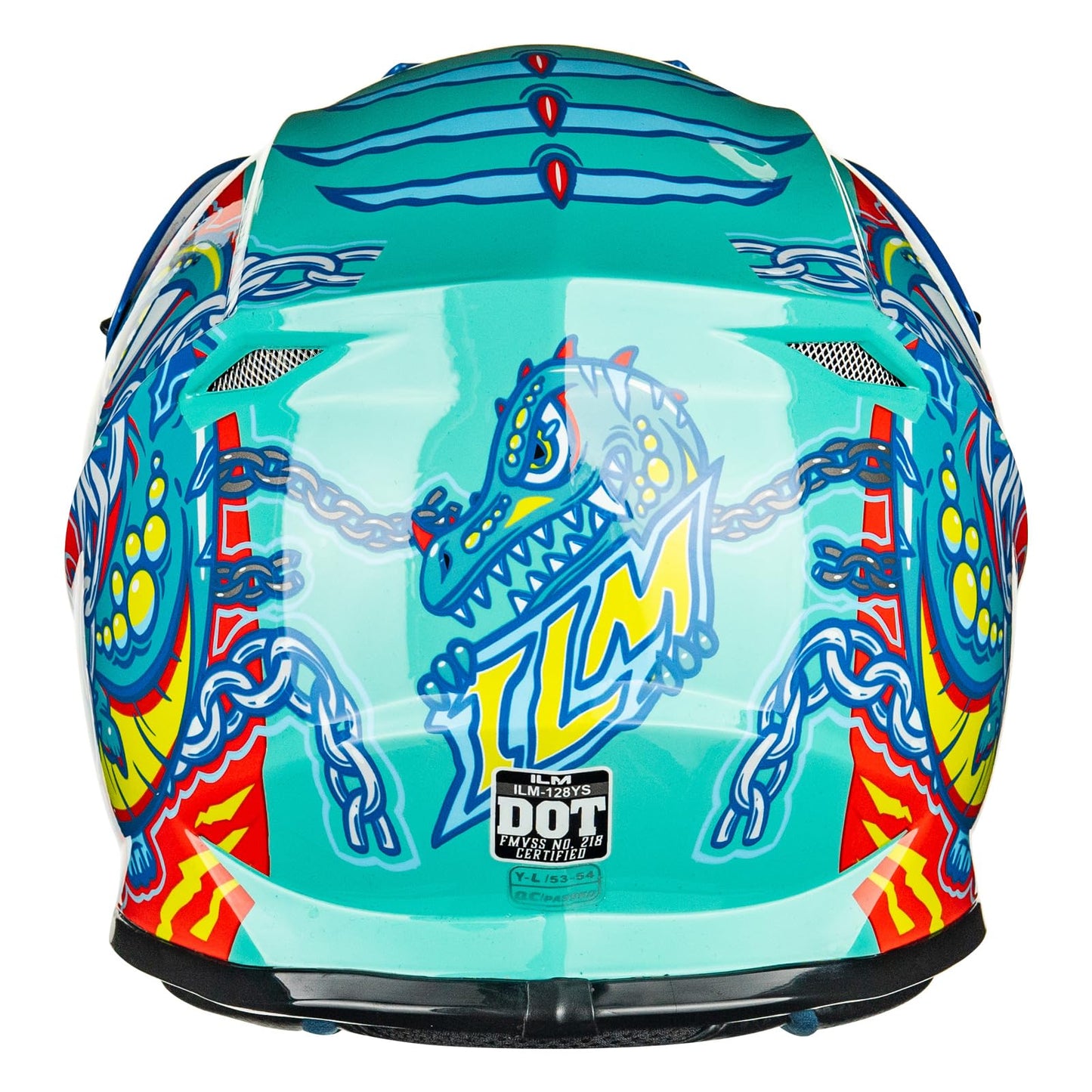 ILM Adult Dirt Bike Helmets Motocross ATV Dirtbike BMX MX Offroad Full Face Motorcycle Helmet, DOT Approved Model 128S (Matte Black, Adult-Medium)