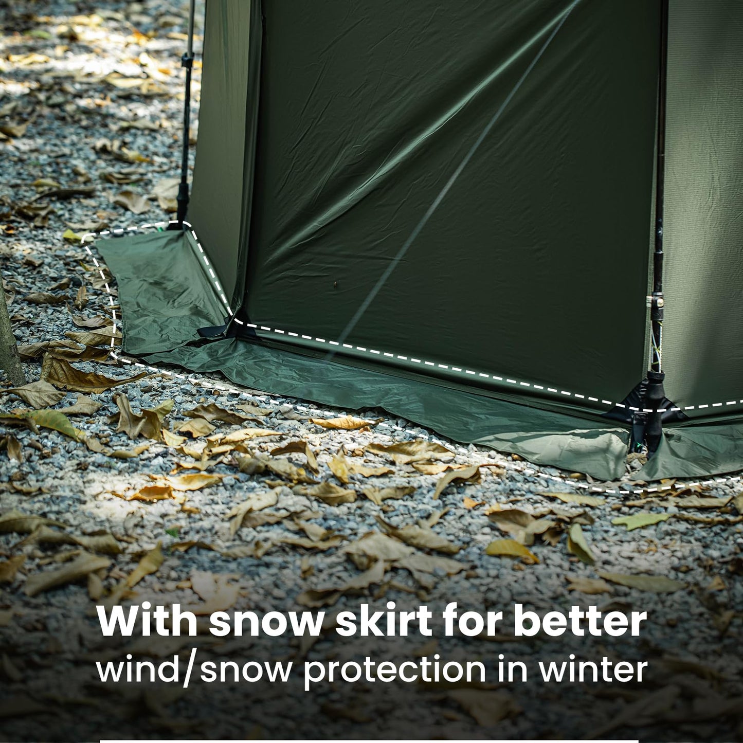 OneTigris TEGIMEN Hammock Hot Tent with Stove Jack, Spacious Versatile Wall Tent with Snow Skirt, 3000mm Waterproof with Zippered Tent Bag