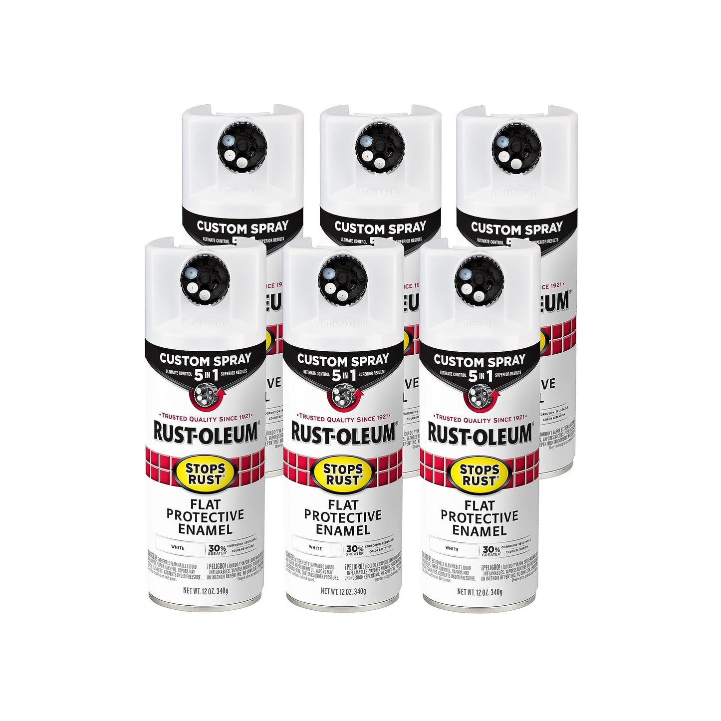 Rust-Oleum 376892 Stops Rust Custom Spray 5-in-1 Spray Paint, 12 oz, Gloss Leather Brown