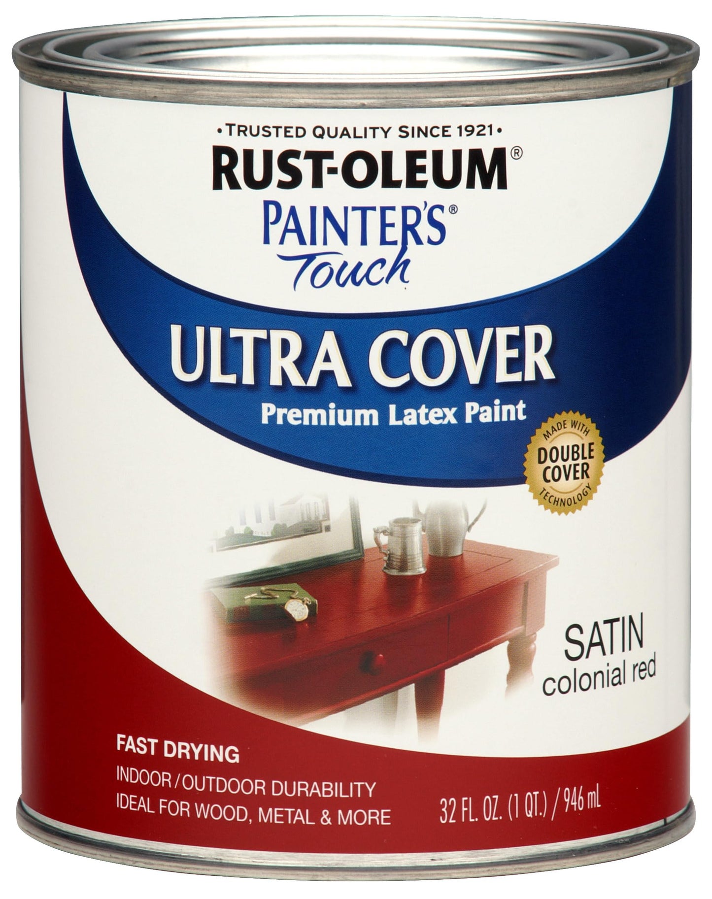 Rust-Oleum 1976502 Painter's Touch Latex Paint, Flat Black 32 Fl Oz, 1 Quarts, (Pack of 1)