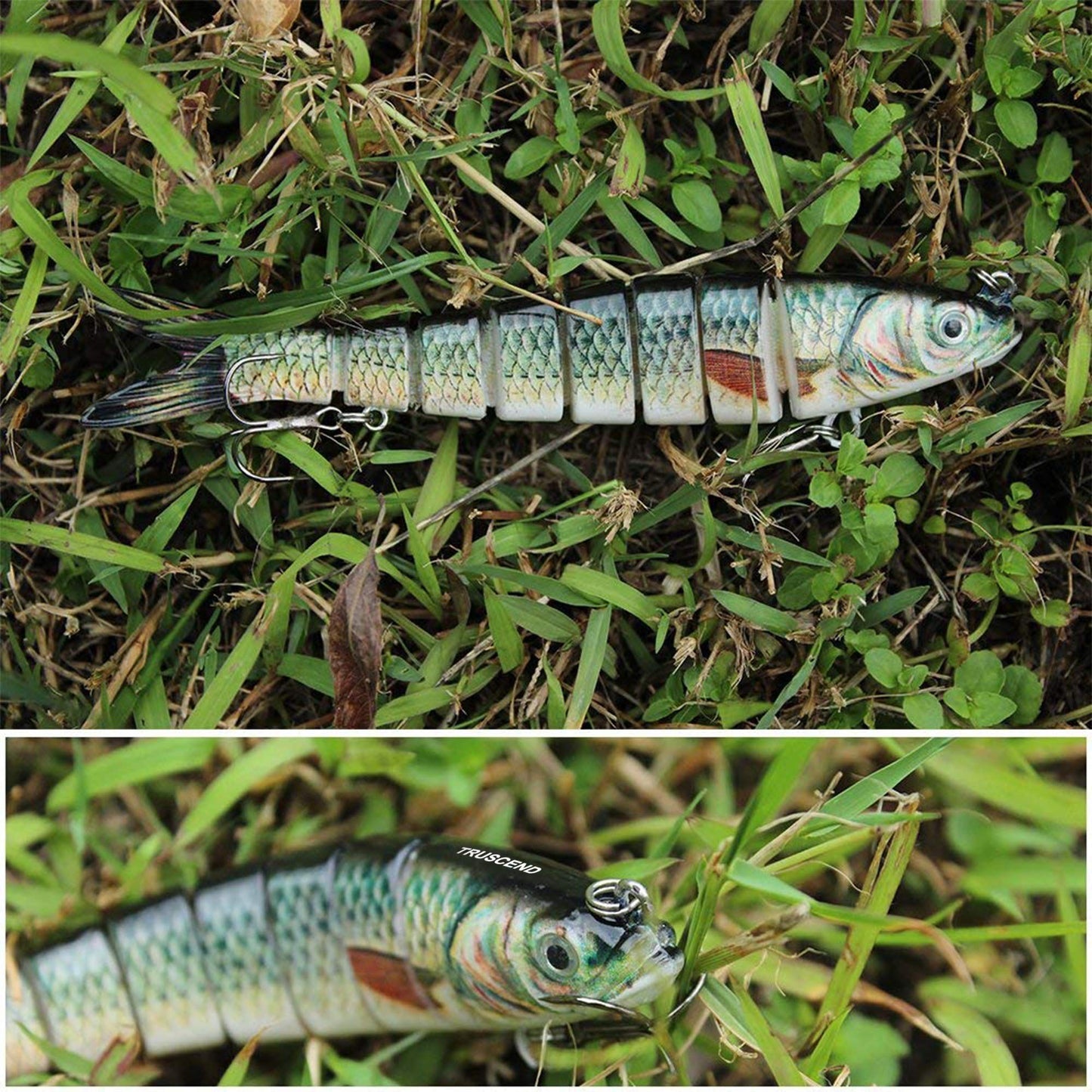 TRUSCEND Swimmax for Freshwater and Saltwater, Lifelike Fishing Lures for Bass Trout Crappie Walleye Pike Bluegill Salmon, Swimbait for Bass Fishing, Amazing Fishing Gear Gifts for Family Fishing