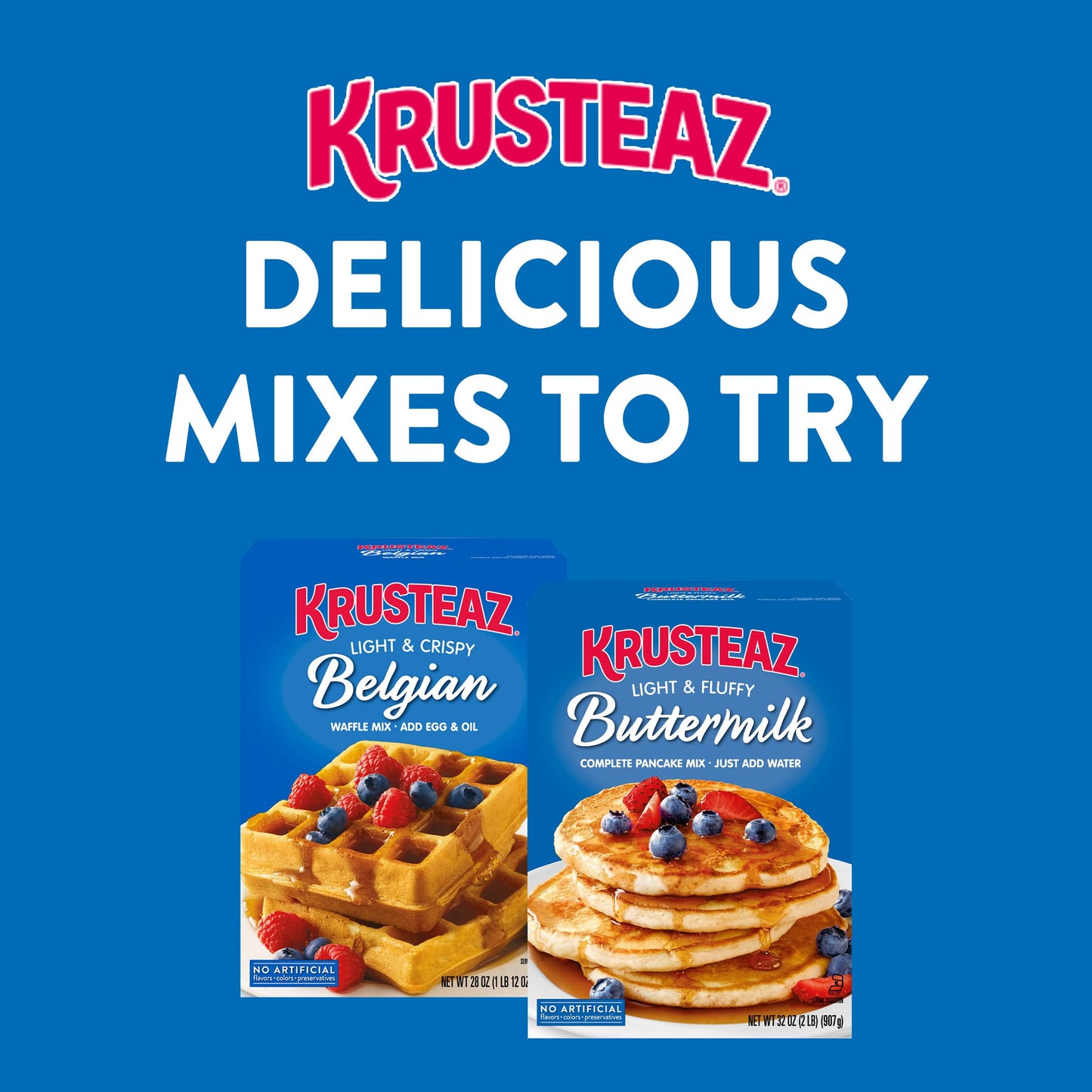 Krusteaz Complete Buttermilk Pancake and Waffle Mix, Light & Fluffy, 5 lb Bags (Pack of 6)