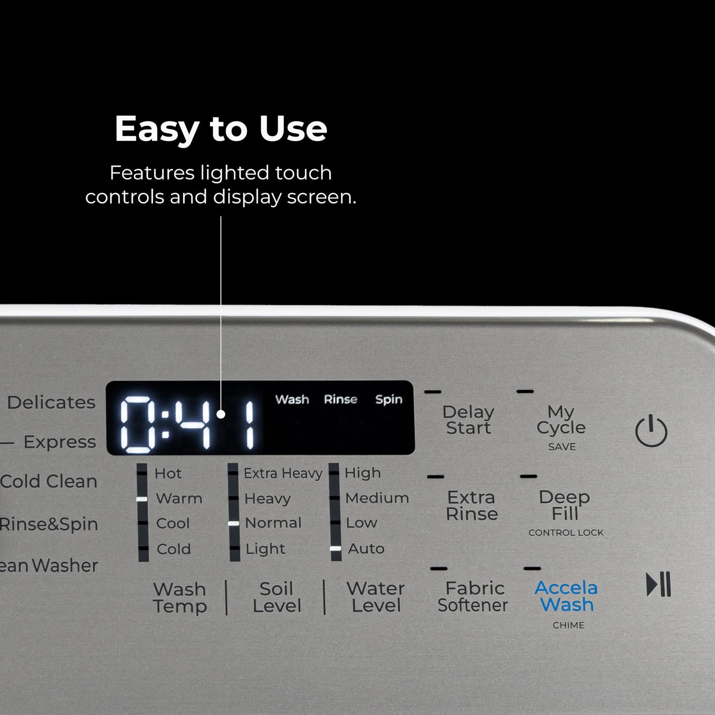 Kenmore 4.4 cu. ft. Top Load Washer with Triple Action Agitator for Tough Dirt & Stains-Reduce Laundry Time with Accela and Express Wash-LED, White