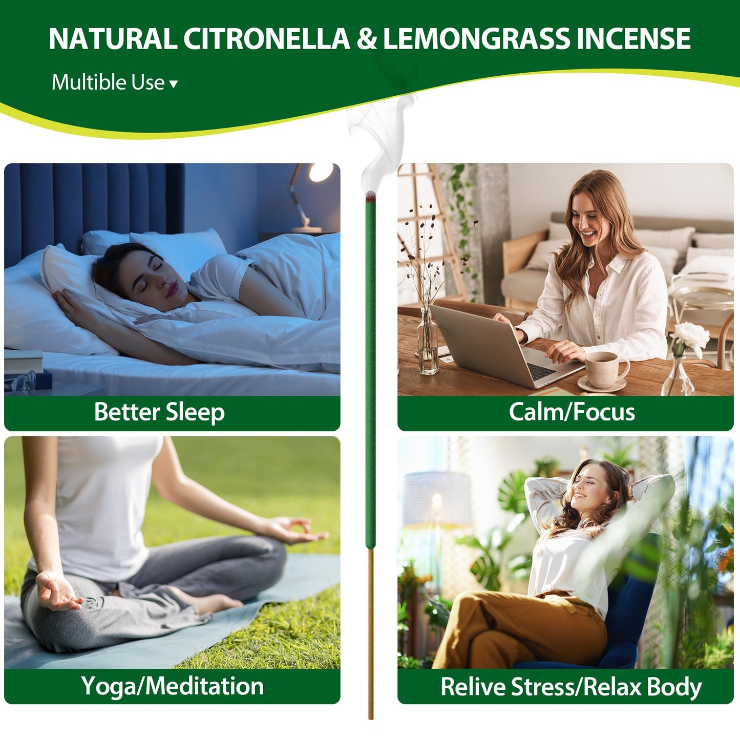 Mosquito Repellent Outdoor Patio 120 PCS Citronella Oil Mosquito Incense Sticks Natural Organic Mosquito Barrier Mosquito Repeller for Backyard Travel Camping Indoors Gnat Mosquito Control