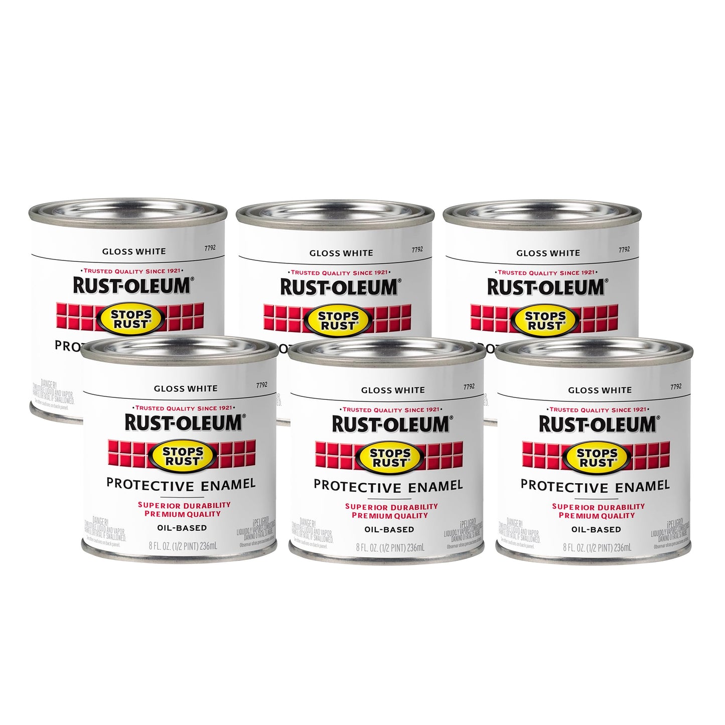 Rust-Oleum 7779502 Stops Rust Brush On Paint, Quart, Gloss Black, 32 Fl Oz (Pack of 1)