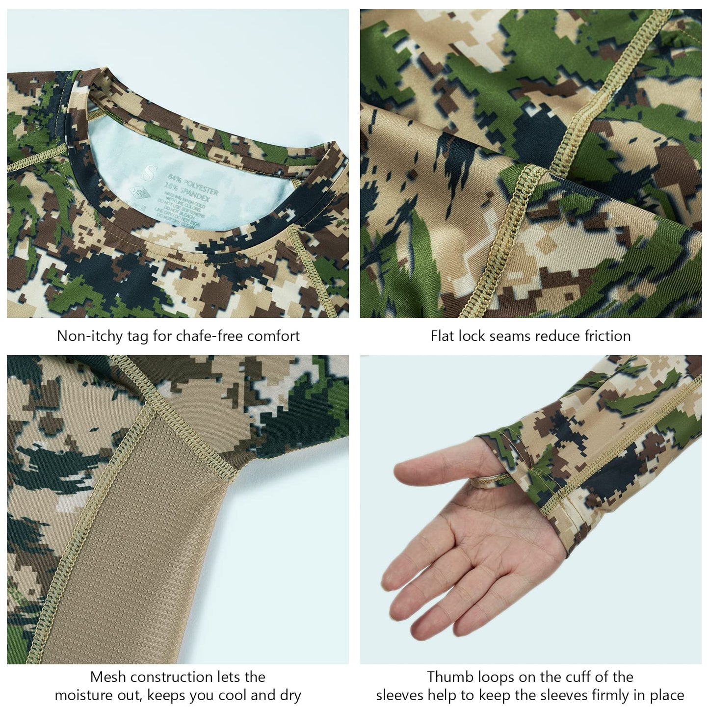 BASSDASH Women’s Camo Hunting Shirt Long Sleeve UPF 50+ Sun Protection Performance Tee Fishing Hiking