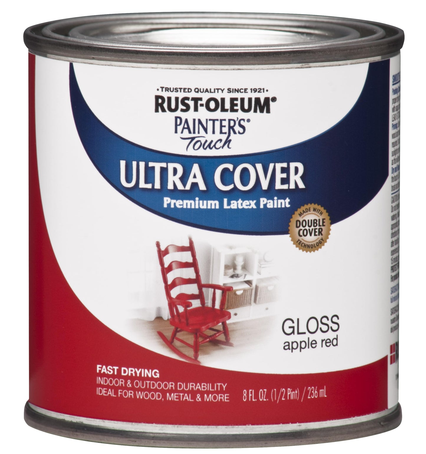 Rust-Oleum 1976502 Painter's Touch Latex Paint, Flat Black 32 Fl Oz, 1 Quarts, (Pack of 1)