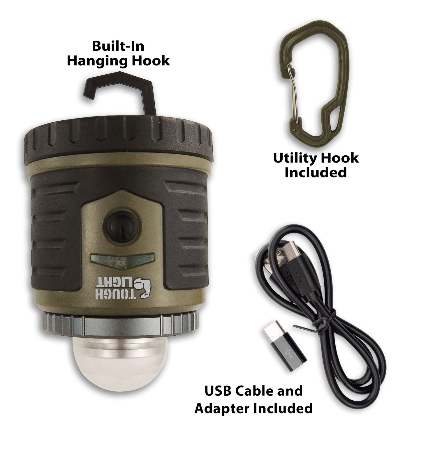 USB Rechargeable Camping Lantern, 400 Lumens LED Lantern, Hanging Tent Lamp, 6000mAh Power Bank, 200 Hour, 6 Modes, for Outdoors & Emergency
