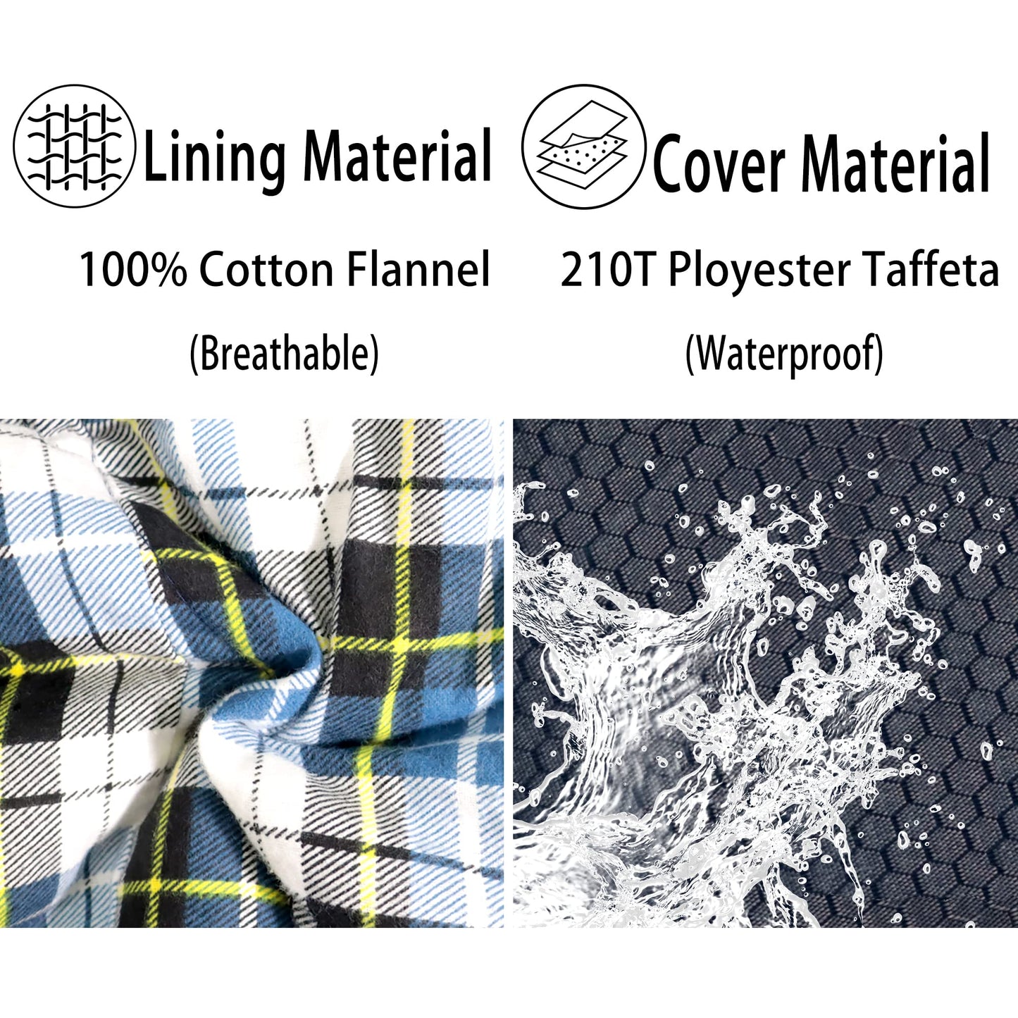 0 Degree Sleeping Bag 100% Cotton Flannel XXL for Adults Big and Tall Cold Weather Winter Zero Degree Camping,Free Compression Sack