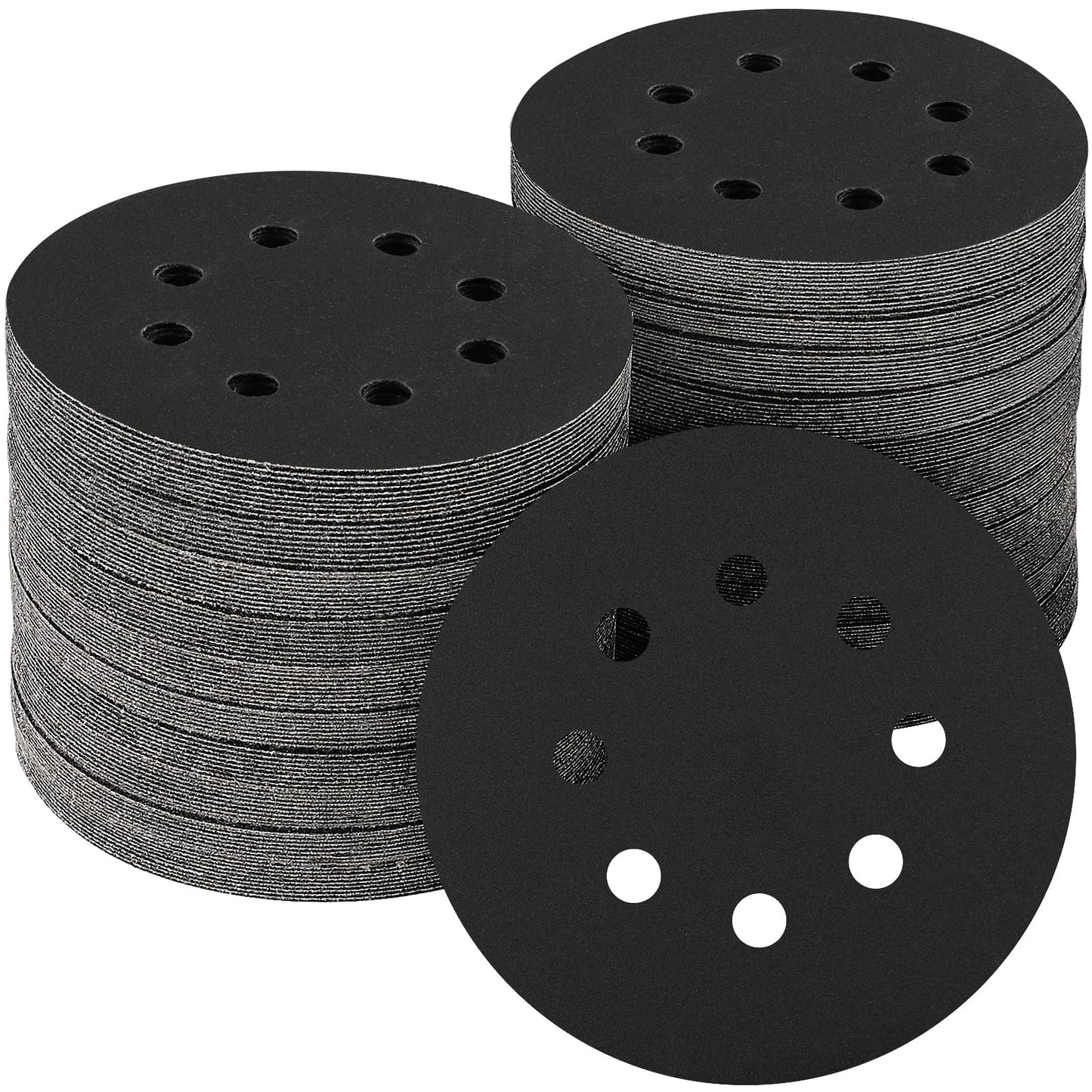100 PCS 5 Inch Sanding Discs 120 Grit, Round Hook and Loop Sandpaper for Random Orbital Sander