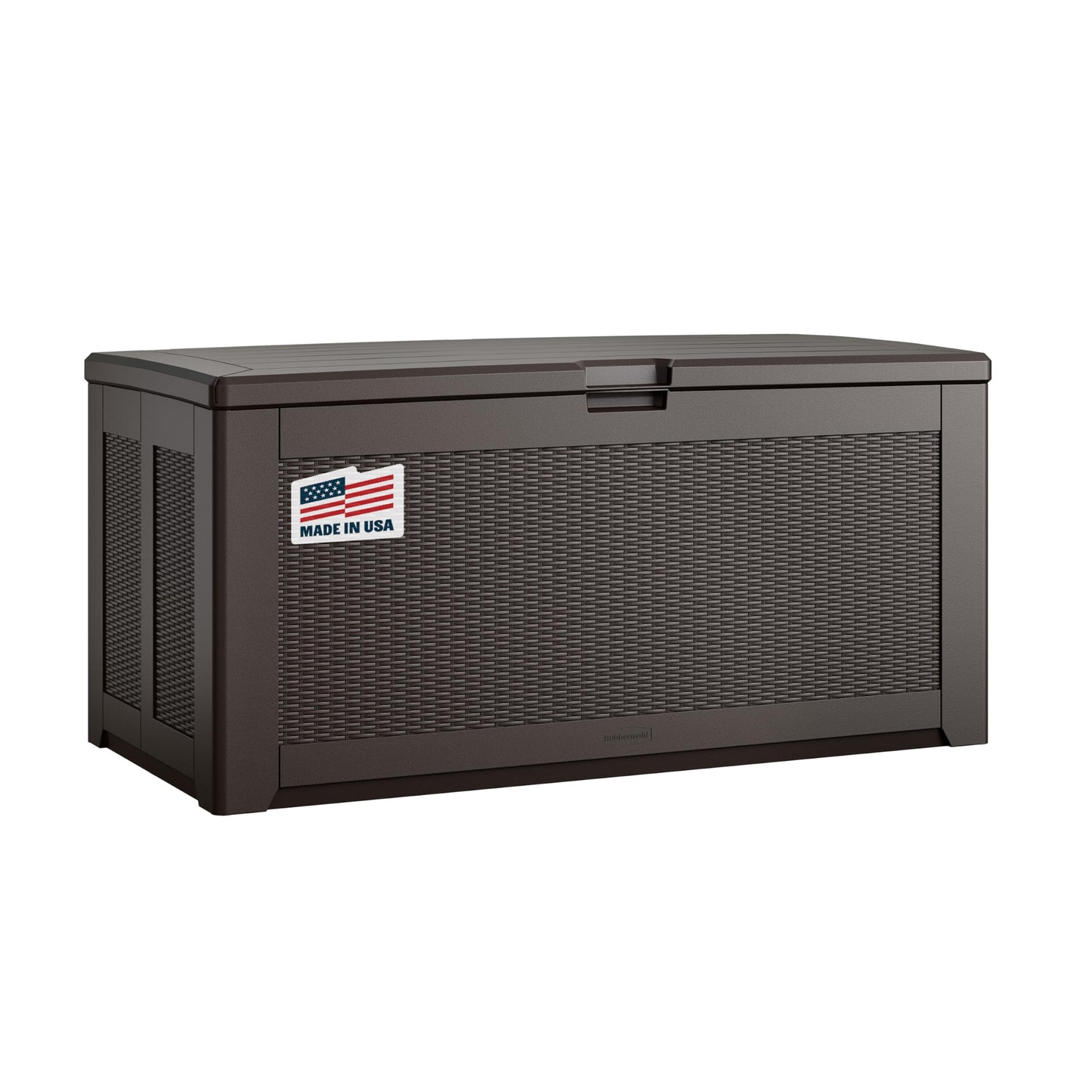 Rubbermaid Extra Large Resin Outdoor Storage Deck Box (134 Gal), Weather Resistant, Black, Deck Organization for Home/Backyard/Pool Chemicals/Toys/Garden Tools/Porch/Patio Cushions