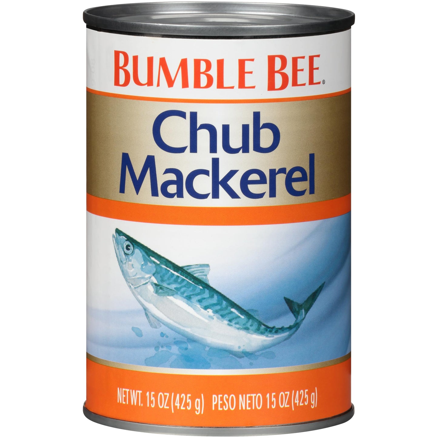 Bumble Bee Chub Mackerel, 15 oz Can (Pack of 12) - Canned Mackerel Fish, High Protein Keto Food, Gluten Free