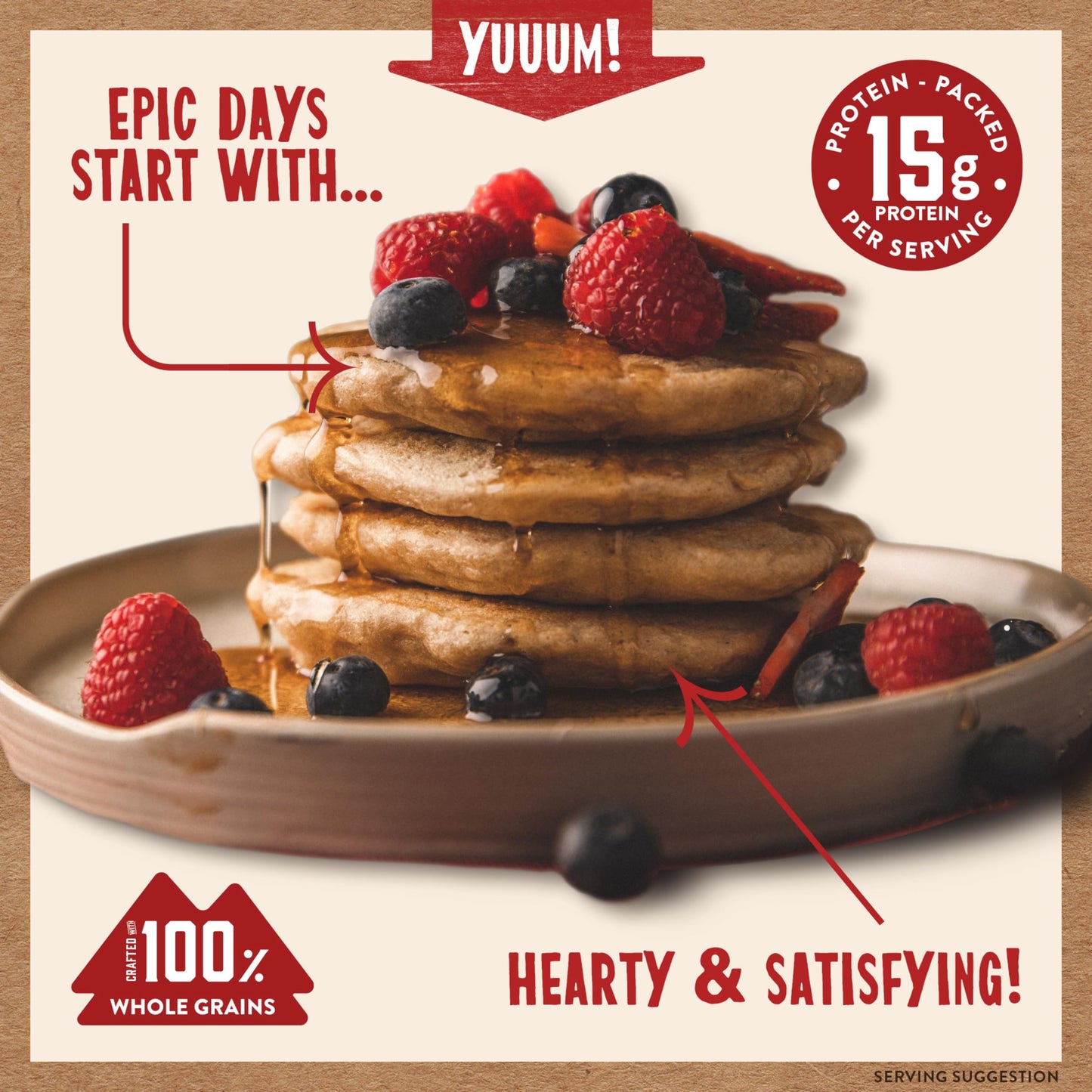 Kodiak Cakes Protein Pancake Power Cakes, Flapjack and Waffle Baking Mix, Buttermilk, 20 Oz, (Pack of 6)