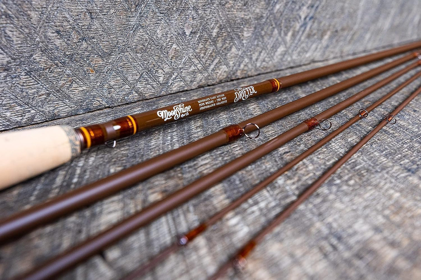 Moonshine Rod Co. Fly Fishing Rod with Carrying Case and Extra Rod Tip Section, Slow-Medium-Fast Action