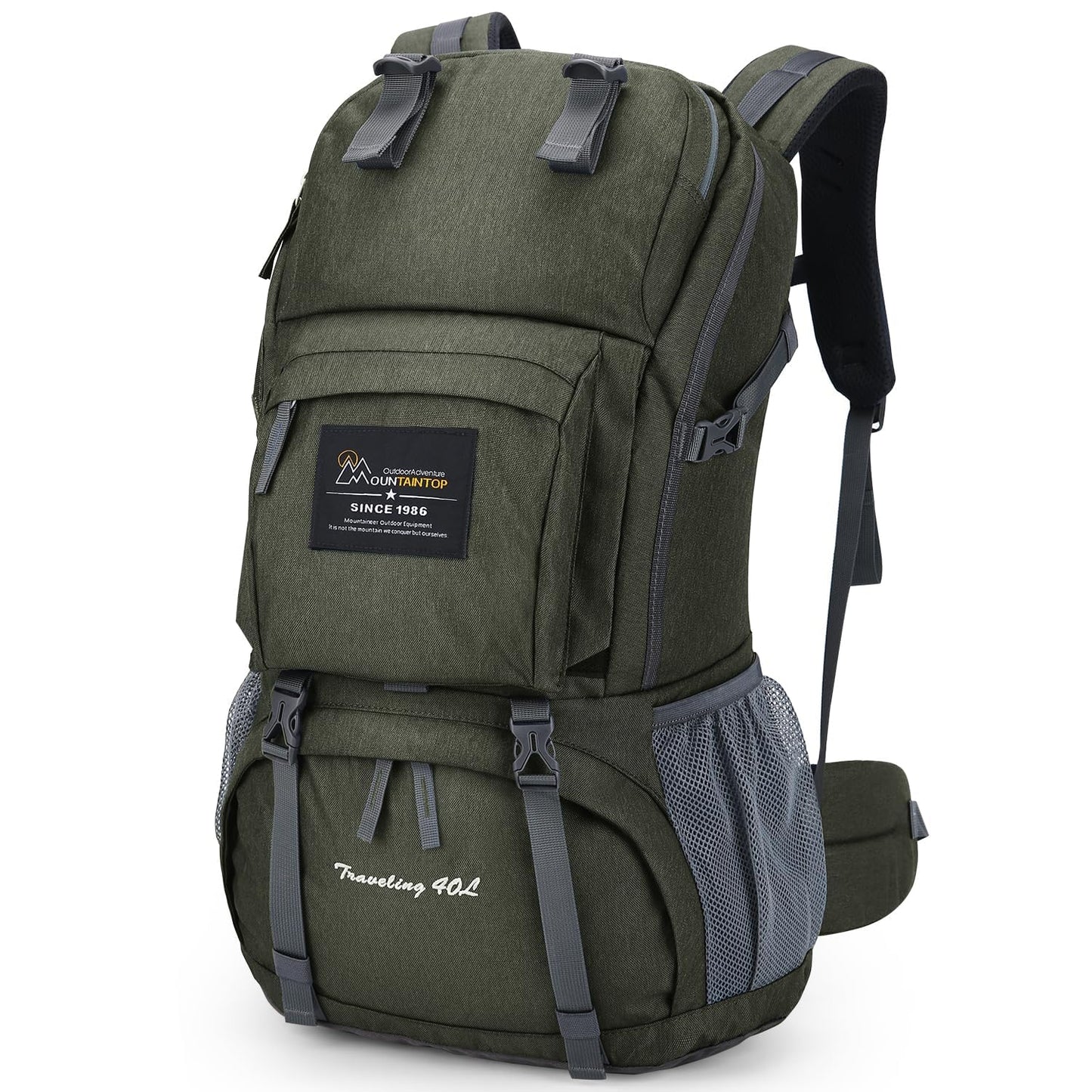 MOUNTAINTOP 40L Hiking Backpack Lightweight Travel Backpack for Men&Women Outdoor Camping Backpacking