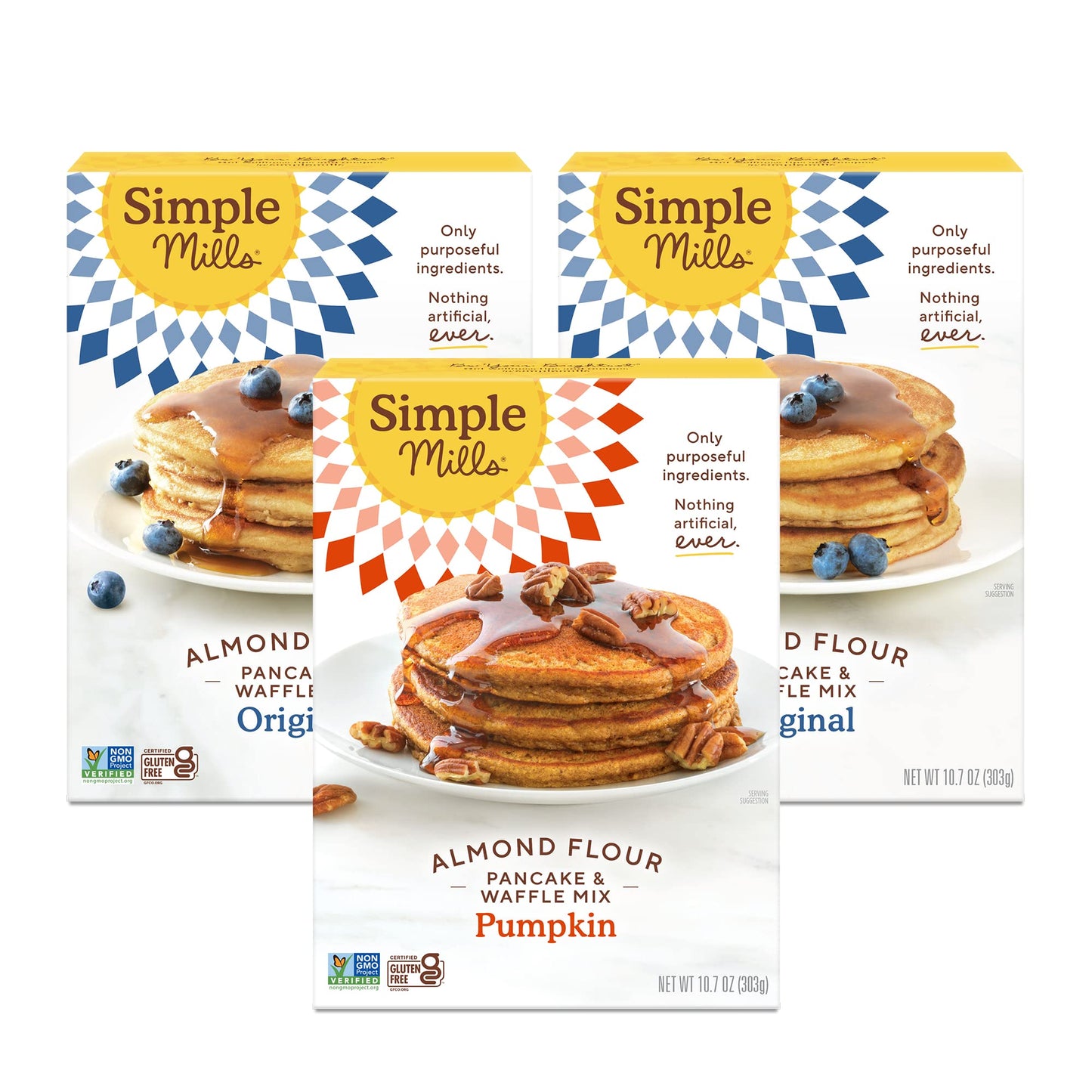 Simple Mills Almond Flour Pancake Mix & Waffle Mix, Gluten Free, Made with whole foods, (Packaging May Vary), 10.7 Ounce (Pack of 1)