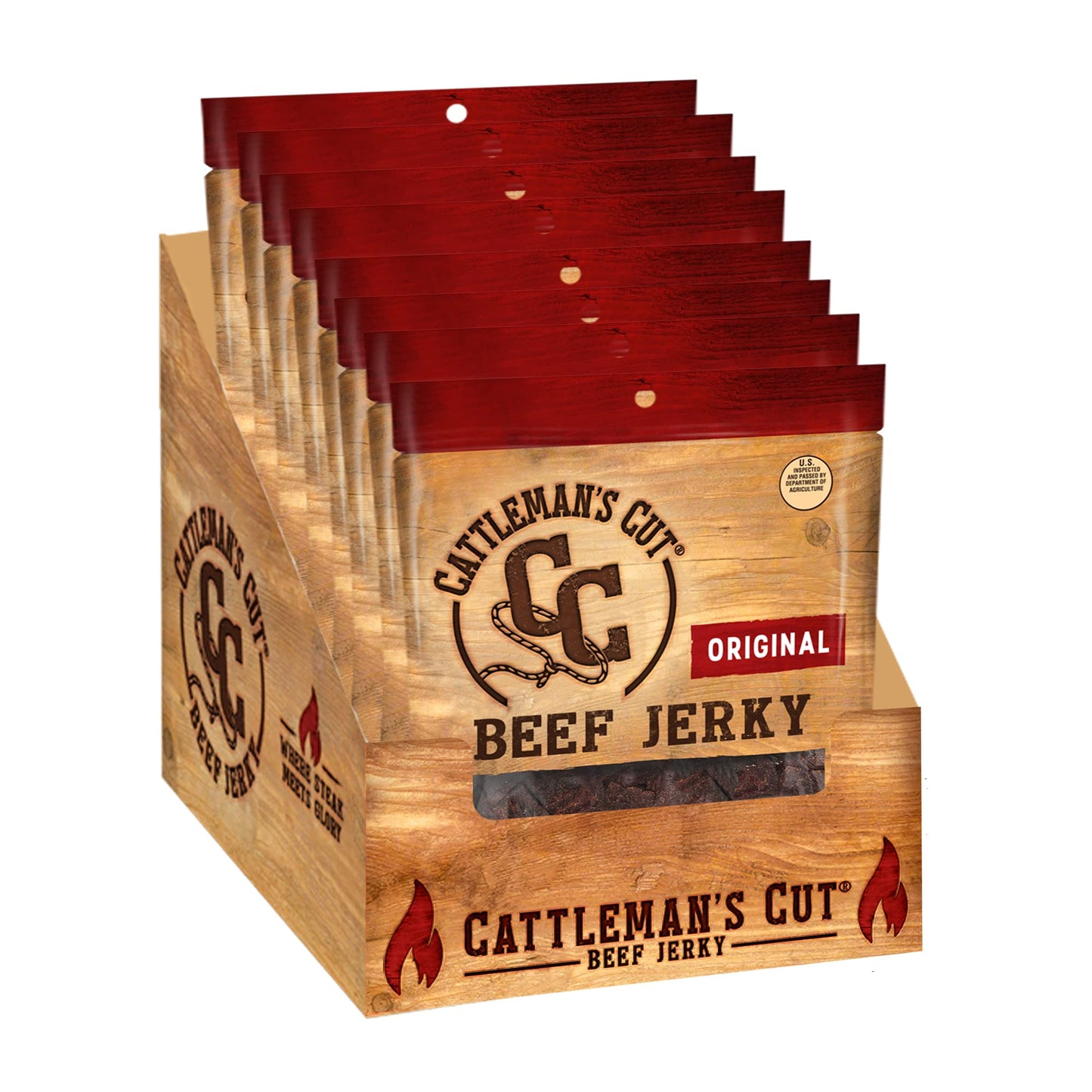 Cattleman's Cut Peppered Steakhouse Beef Jerky, 10 Ounce