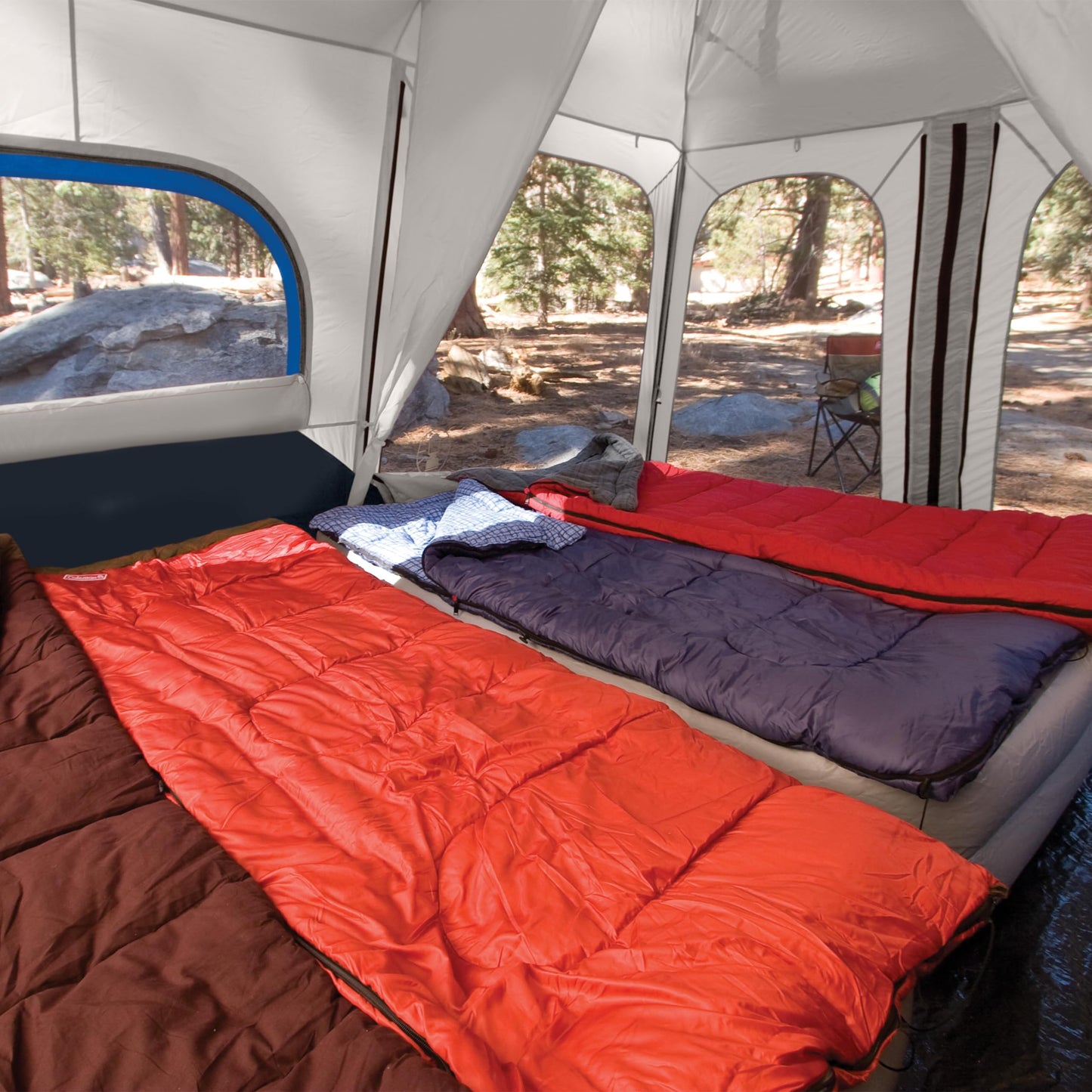 Coleman Instant Tent with 1-Minute Setup, 10-Person Tent with Pre-Attached Poles, Air Vent, & Carry Bag