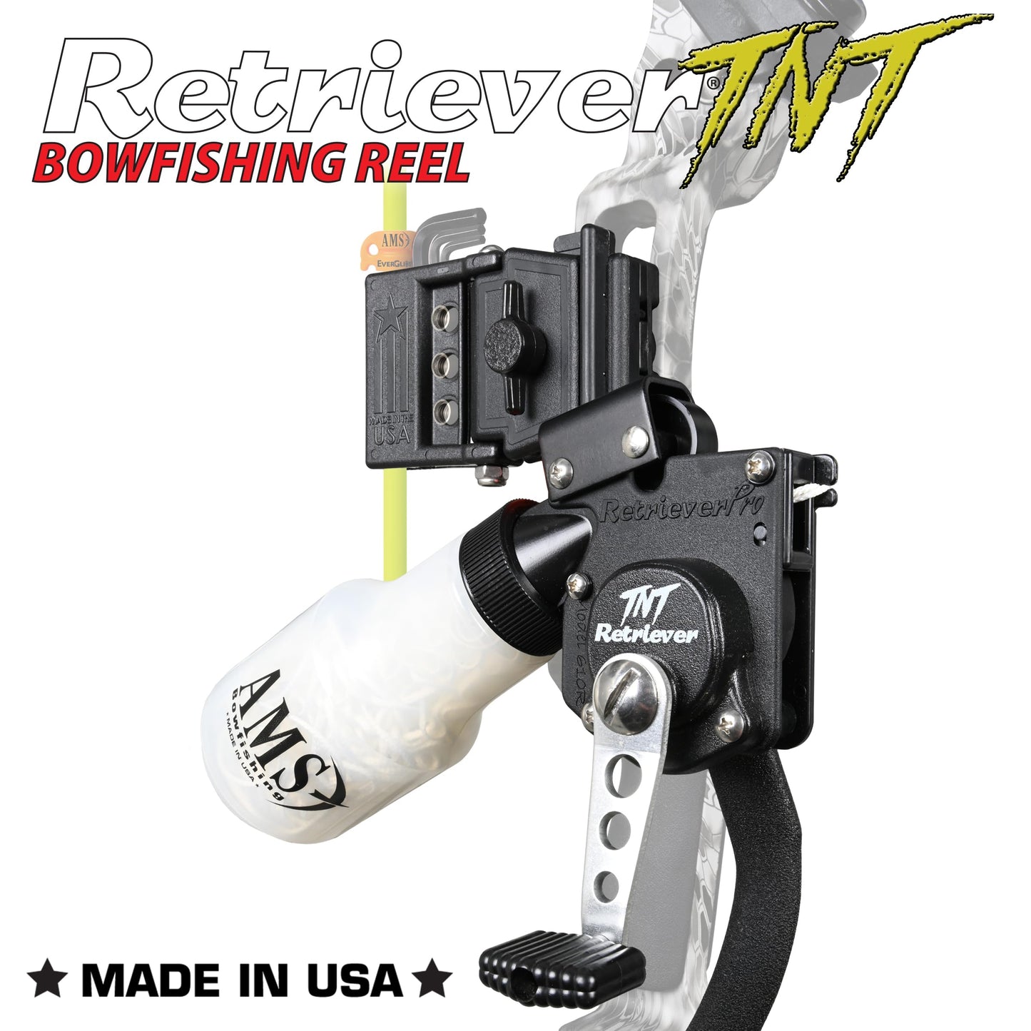 AMS Bowfishing Retriever TNT Reel - Made in The USA