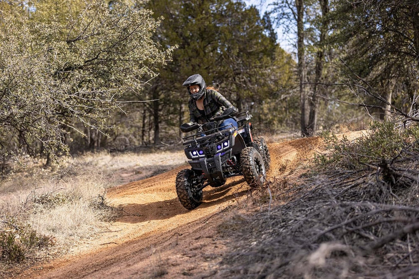 Coleman Powersports AT200R 169cc Gas Powered Adult ATV, Hydraulic Disc Brakes, Independent Suspension, 330 lbs Maximum Load, Heavy-Duty Off-Road Utility Vehicle