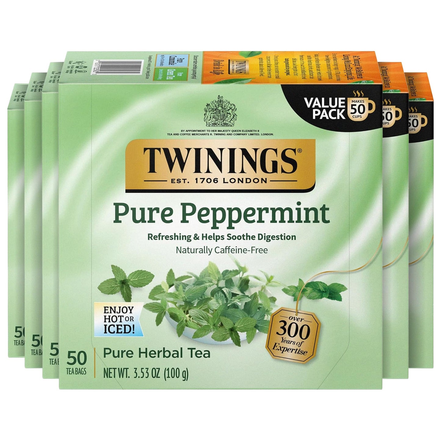 Twinings English Breakfast Black Tea Individually Wrapped Bags, 100 Count (Pack of 1), Smooth, Flavourful, and Robust, Caffeinated, Enjoy Hot or Iced, 100 Teabags