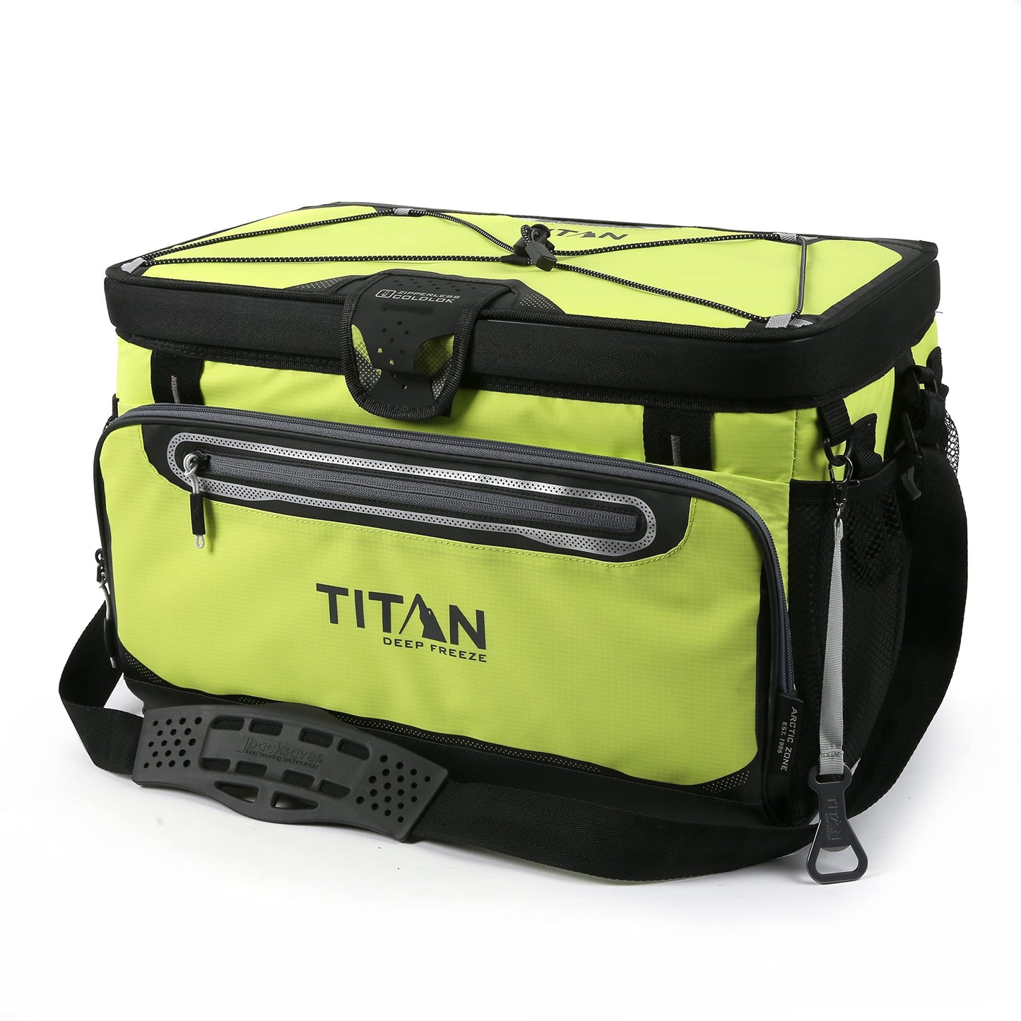 Titan Deep Freeze Cooler Zipperless Hardbody Cooler - Deep Freeze Insulation, HardBody Liner, and SmartShelf
