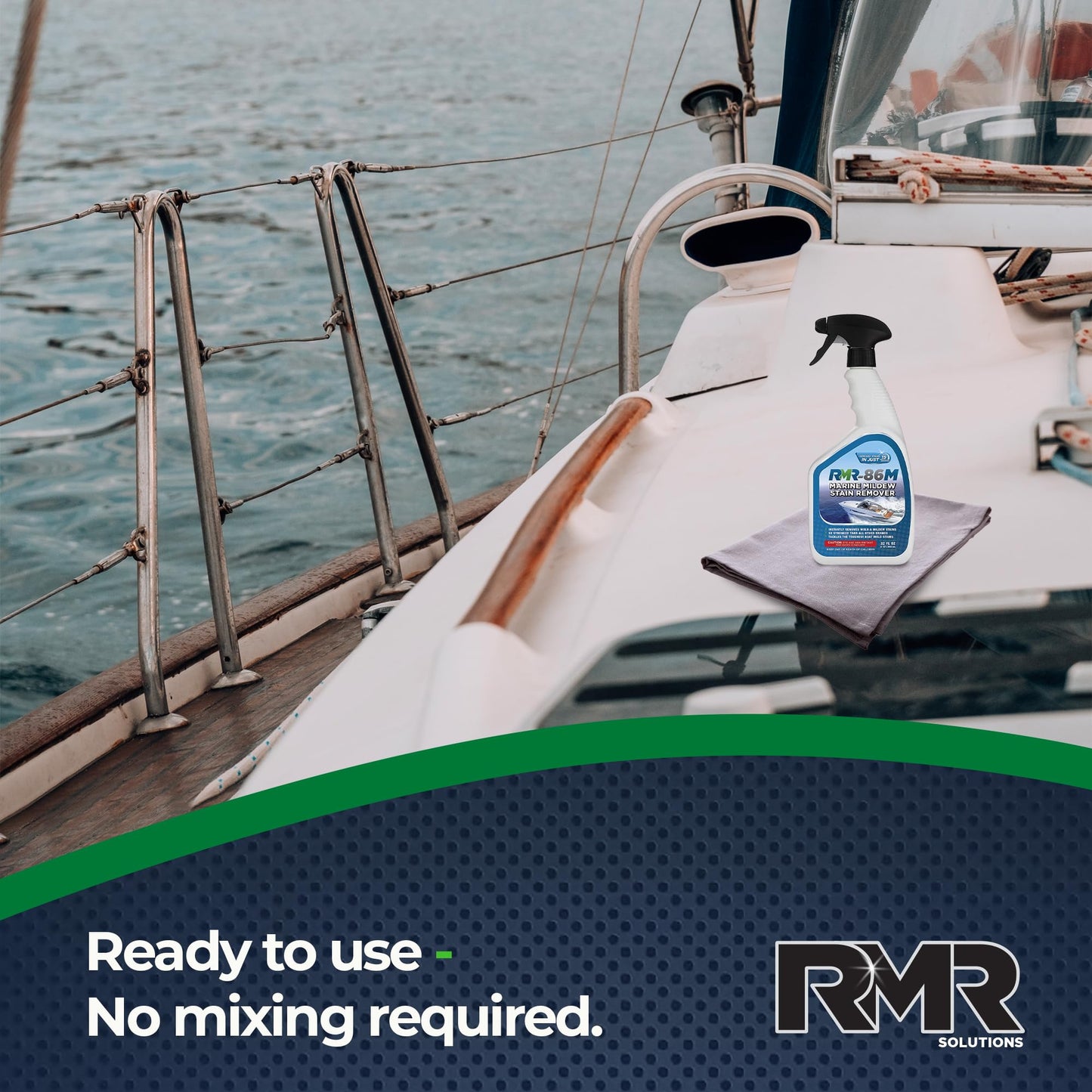 RMR-86M Marine Mildew-Stain Remover, Instantly Removes Mold Stains and Mildew Stains, Sodium Hypochlorite Formula, Less Abrasive, Easy to Use
