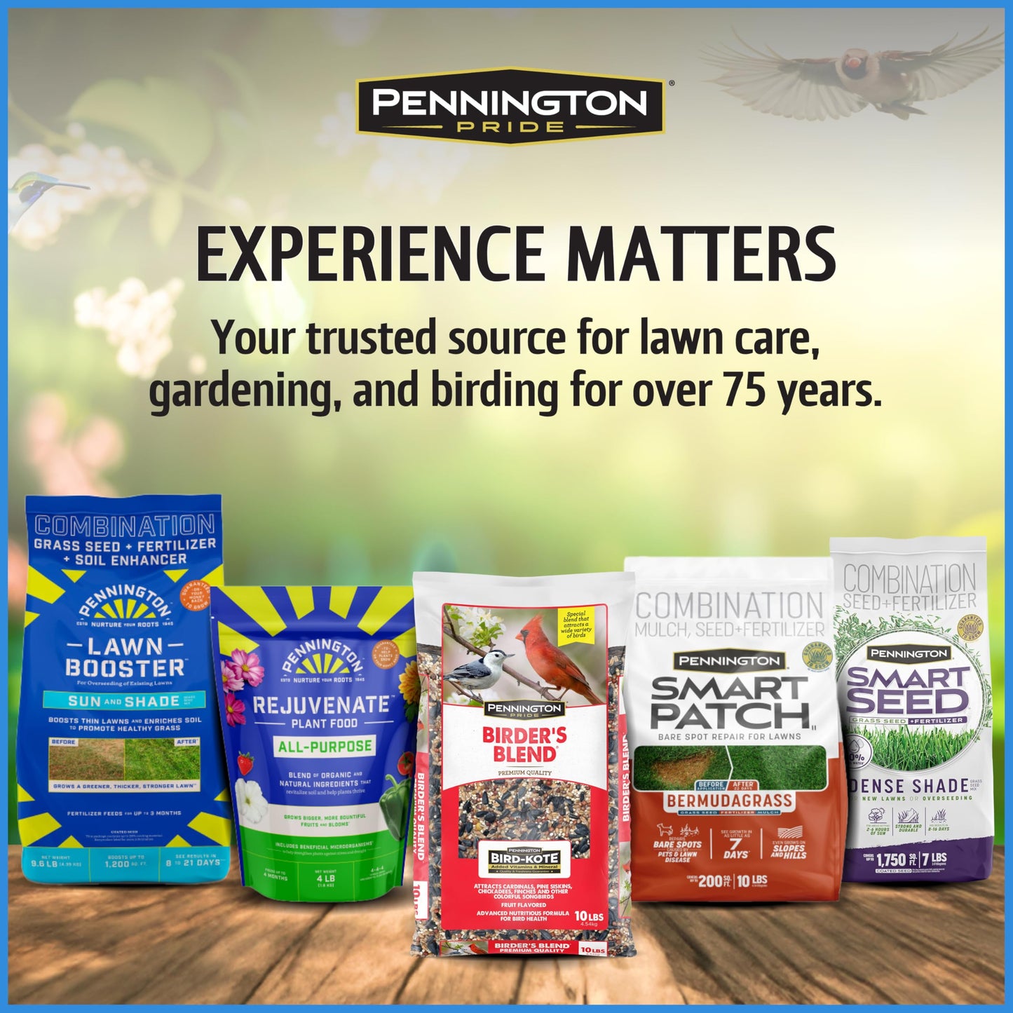 Pennington Pride Songbird Nut & Fruit Blend, Wild Bird Seed for Outside Feeders, Advanced Nutrition Formula for Bird Health, 10-lb. Bag