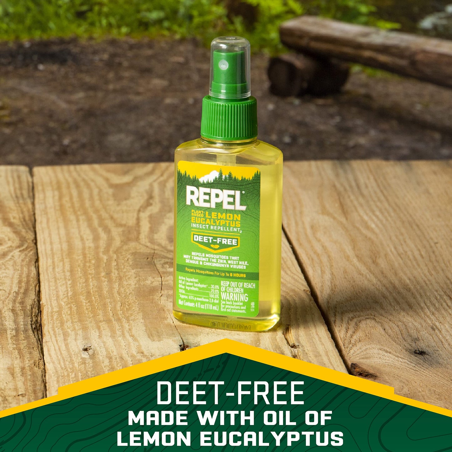 Repel 100 Insect Repellent, Pump Spray, 4-Fluid Ounces, 10-Hour Protection