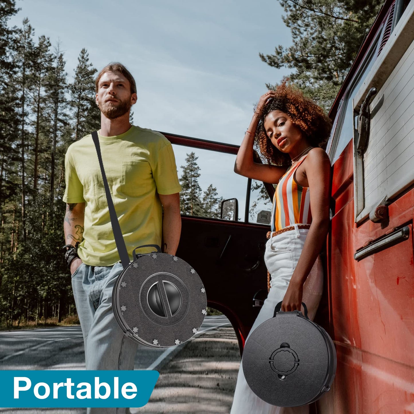 TRIPTIPS Upgrade Retractable Portable Toilet Travel Toilet Adjustable Height Camping Toilet Portable Potty for Adults Kids, Foldable Portable Toilet for Camping/Car