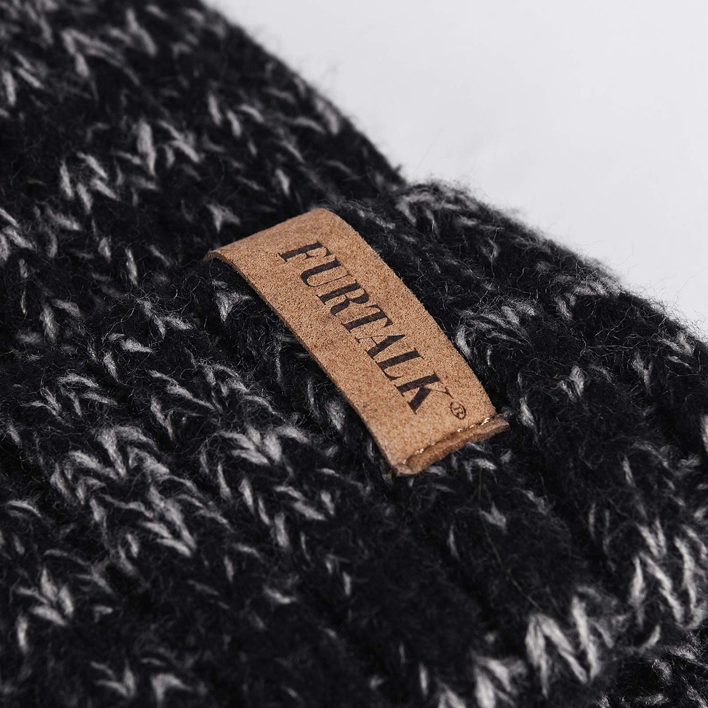 FURTALK Womens Winter Knitted Beanie Hat with Faux Fur Pom Warm Knit Skull Cap Beanie for Women