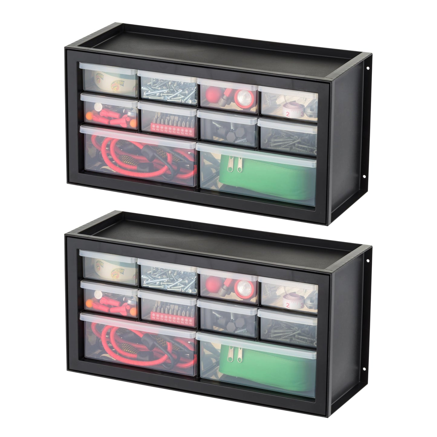 IRIS USA Screw Tool Organizer Small Parts Cabinet Chest, 44-Drawer Hardware Electronics Nuts Bolts Storage Drawers Organization Toolbox Garage Craft Business Teacher Beads Scrapbook Art Hobby - Black