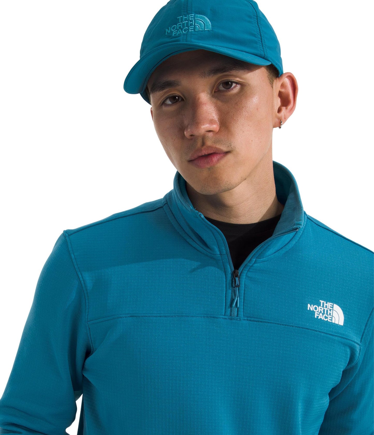 THE NORTH FACE Men's Cedar Trail Grid Fleece Quarter Zip Jacket | Cold Weather Top With Durable, Reinforced Bindings