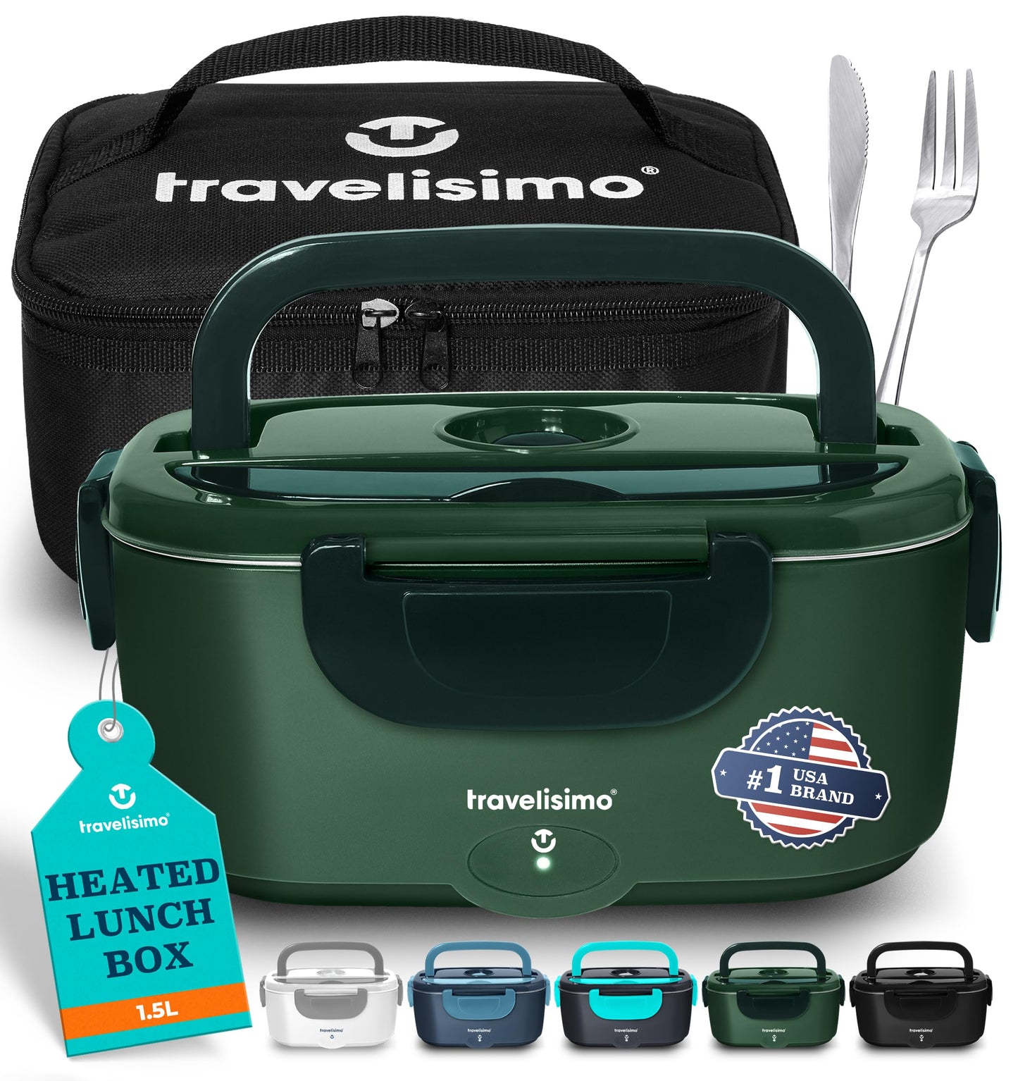 Electric Lunch Box For Adults, 80W Heated Lunch Box 1.5L, Heatable Lunchbox For Men For Car Truck Work, 12/24/110V, Loncheras Para Hombres De Trabajo, Gifts For Men, Gifts for Women