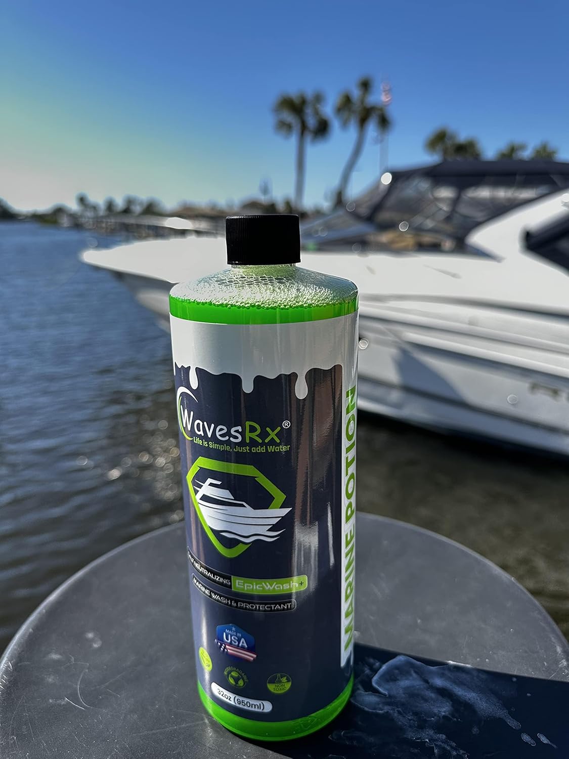 Salt Neutralizing Boat Soap & Jet Ski Wash with SiO2 Surface Protection (EpicWash+) | Marine Grade Cleaner Removes Salt & Contaminants | Protective Ceramic Coating Prevents Buildup & UV Damage