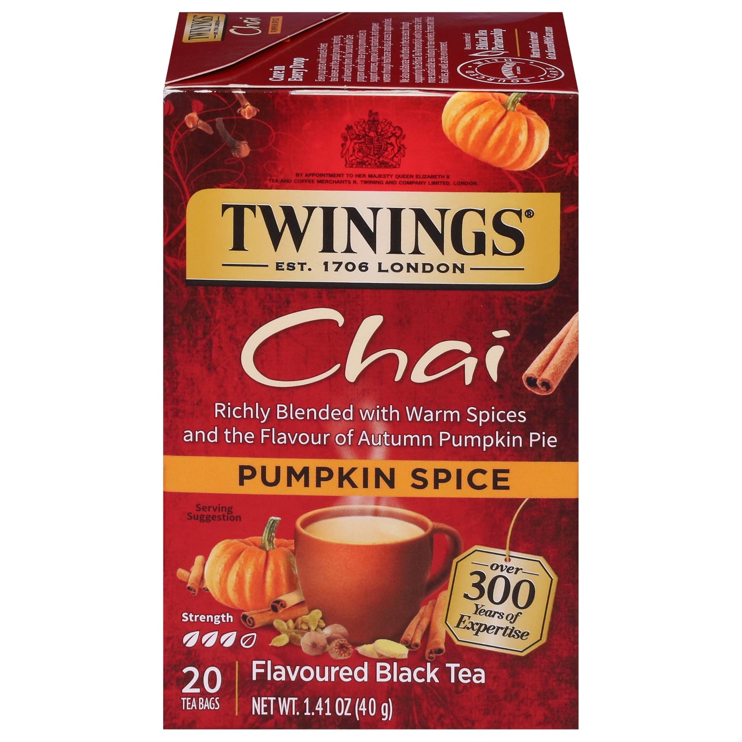 Twinings English Breakfast Black Tea Individually Wrapped Bags, 100 Count (Pack of 1), Smooth, Flavourful, and Robust, Caffeinated, Enjoy Hot or Iced, 100 Teabags
