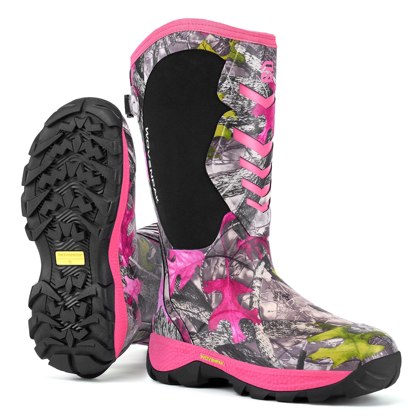 Wovenpak Rain Boots Women, Rubber Boots for Women Insulated Hunting Boots with Steel Shank, Waterproof Boots for Women, Womens Work Boots 6mm Neoprene Rain Boots Outdoor, Size 6-11