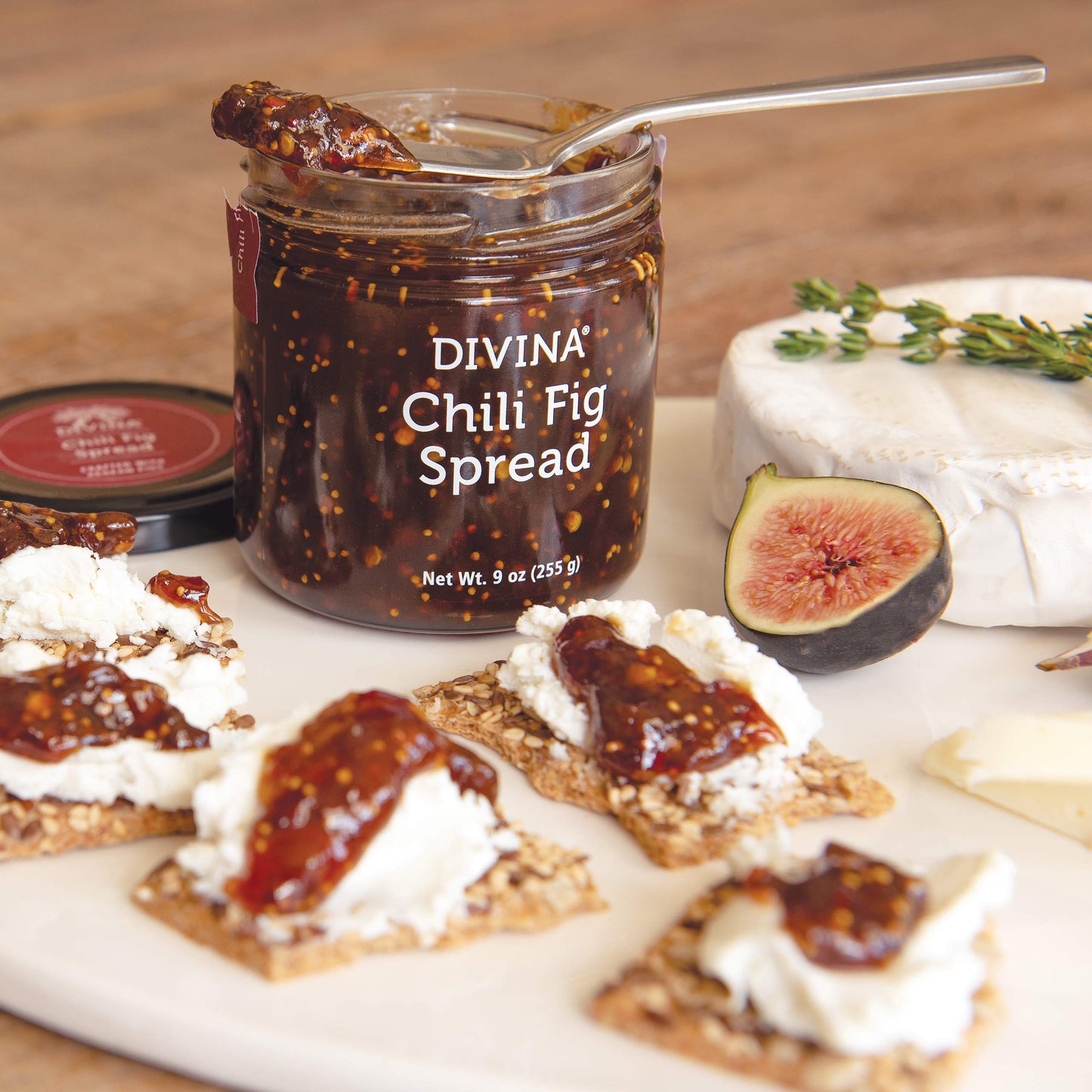 DIVINA Chili Fig Spread Jam, 9 Ounce