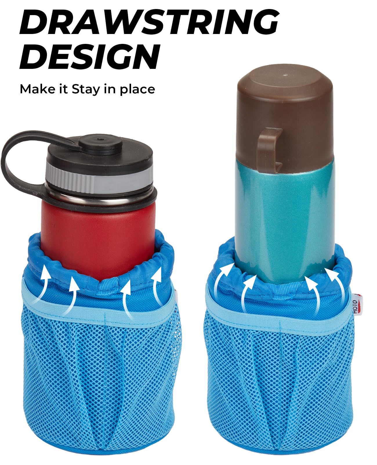 KEMIMOTO Motorcycle Cup Holder, Oxford Fabric Motorcycle Drink Holder with 0.6"-1.5" Alligator Clamp, Universal Water Bottle Cup Accessories for Bike, ATV/UTV, Scooter, Boat, Walker