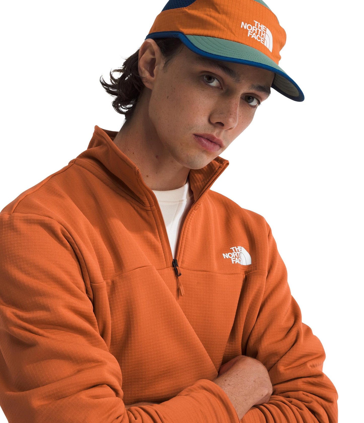 THE NORTH FACE Men's Cedar Trail Grid Fleece Quarter Zip Jacket | Cold Weather Top With Durable, Reinforced Bindings