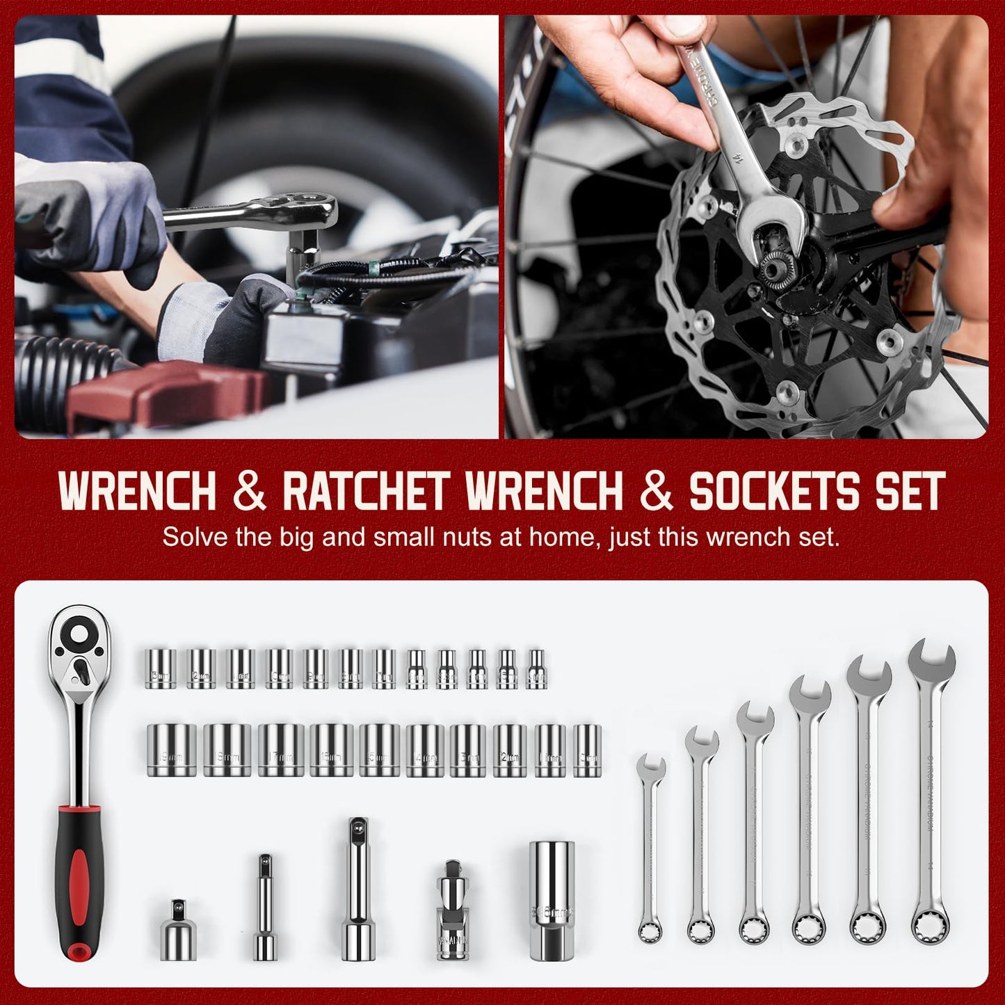 Sundpey 379-PCs Home Tool Kit - Portable Complete Household and Auto Repair Tool Set - Hand General Basic Tool Box Storage Case with Drawer - Full Basic Toolkit for Handyman & Diyer & Homeowner