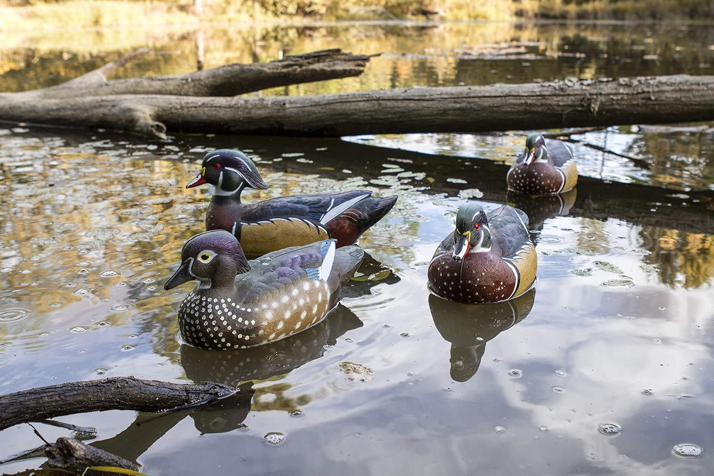 Flambeau Outdoors 8018SUV Storm Front 2 Wood Duck Decoys, Classic Floaters - 6-Pack