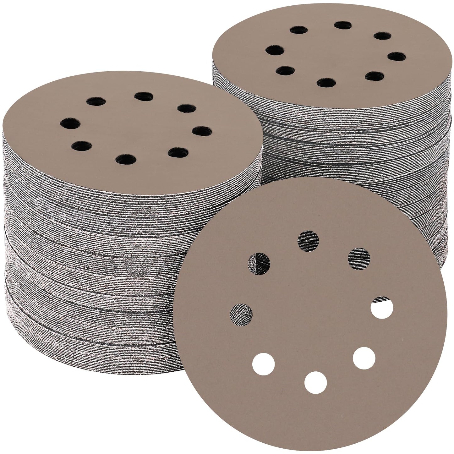 100 PCS 5 Inch Sanding Discs 120 Grit, Round Hook and Loop Sandpaper for Random Orbital Sander