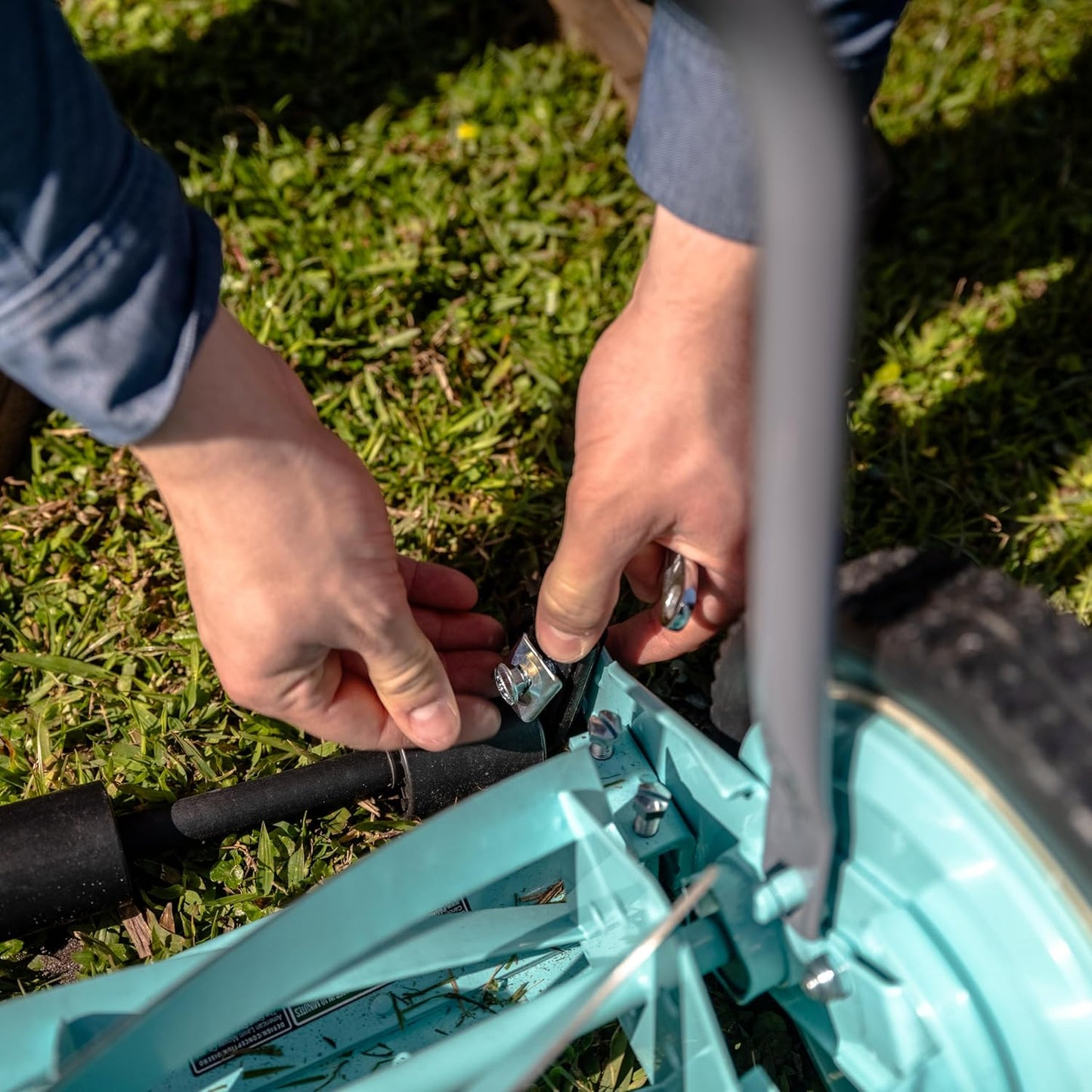 American Lawn Mower Company 1204-14 14-Inch 4-Blade Push Reel Lawn Mower, Red