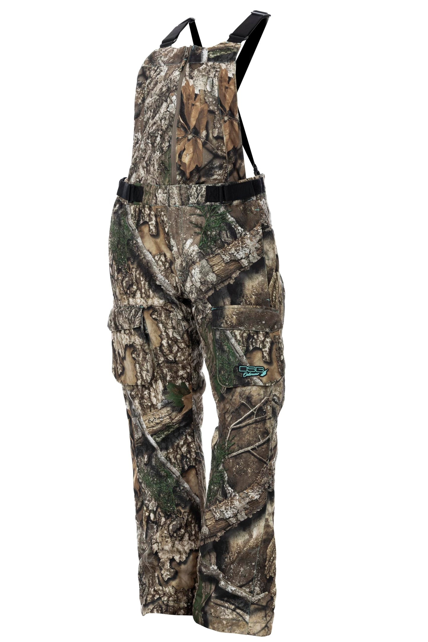 DOING SOMETHING GREAT Kylie 5.0 Camouflage Drop Seat Hunting Bibs for Women, DWR Waterproof, Thin Profile 120g Insulated