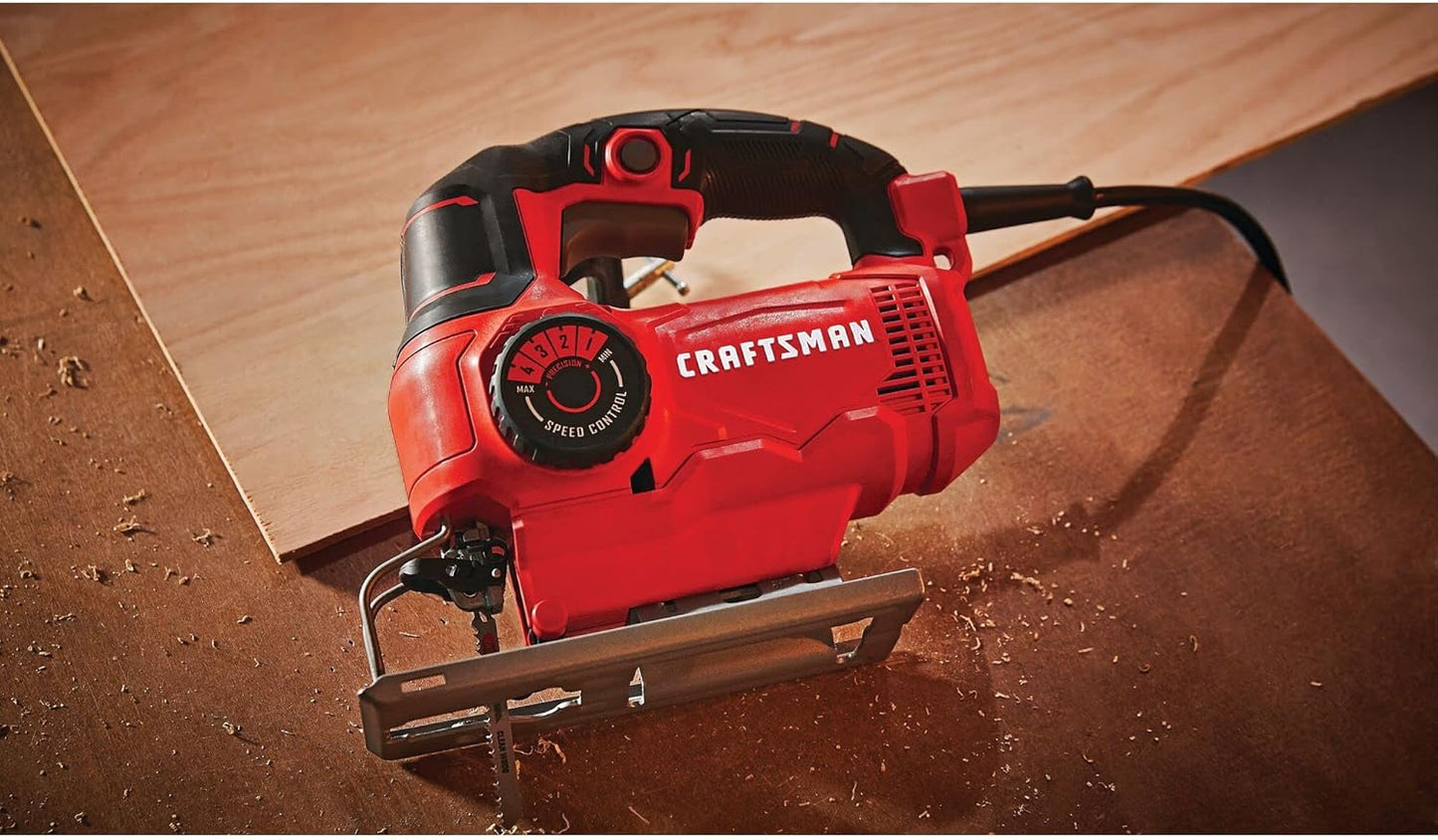 CRAFTSMAN Jig Saw, 4 Orbital Settings, Up to 3,000 SPM, 5 Amp, Corded (CMES610)