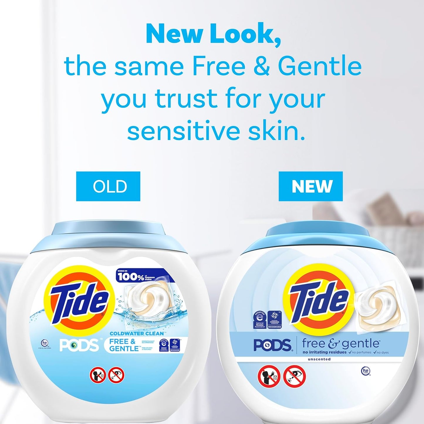 Tide PODS Free & Gentle Laundry Detergent Soap Pacs, 112 Count, Tide PODS Laundry Detergent