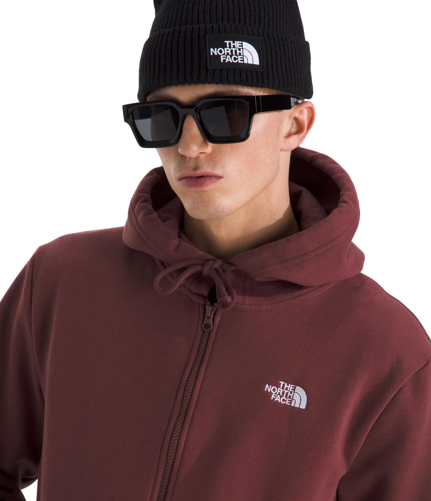 THE NORTH FACE Men's Evolution Simple Dome Full Zip Hoodie | 2 Piece Hood With Adjustable Drawcord, Classic Logo