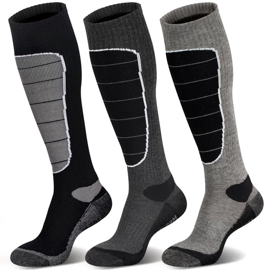 Hylaea Merino Wool Ski Socks, Cold Weather Socks for Snowboarding, Snow, Winter, Thermal Knee-high Warm Socks, Hunting